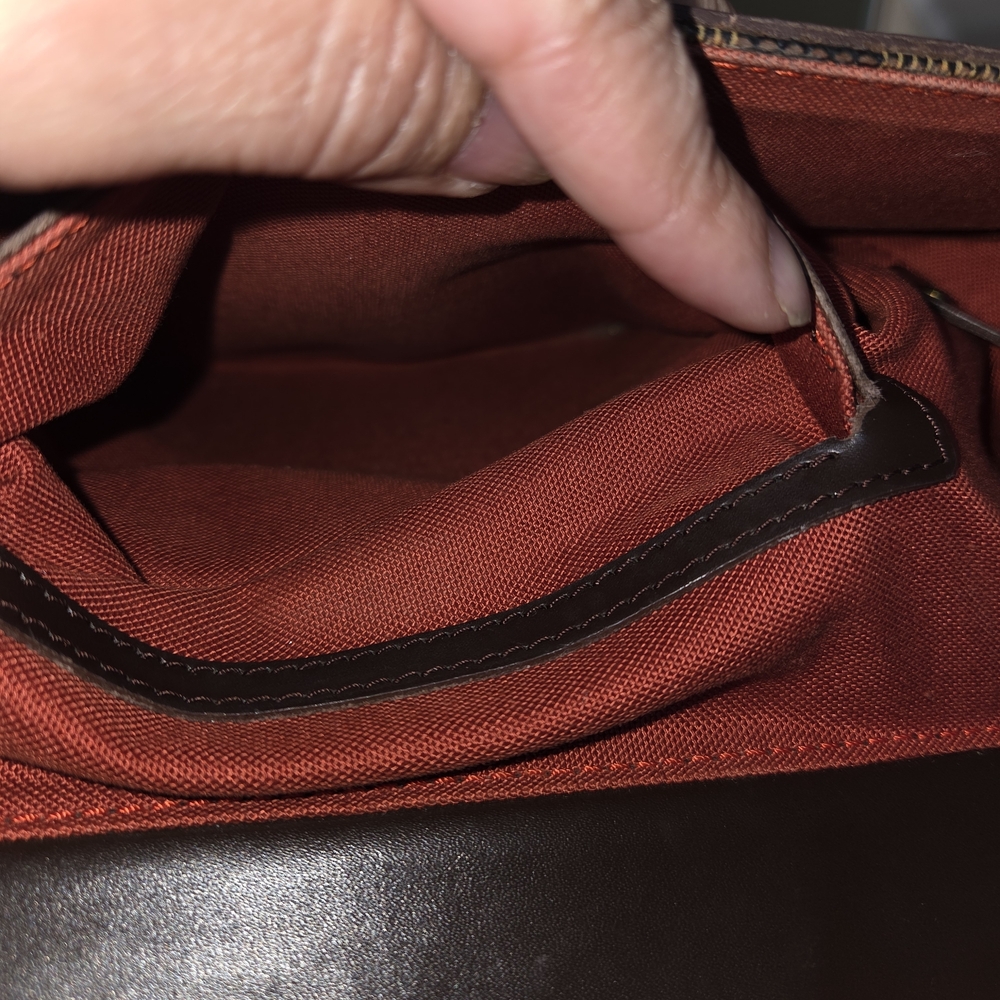 Authentic Louis Vuitton Brown Checkered Backpack with Dark Leather Trim - Picture 14 of 14